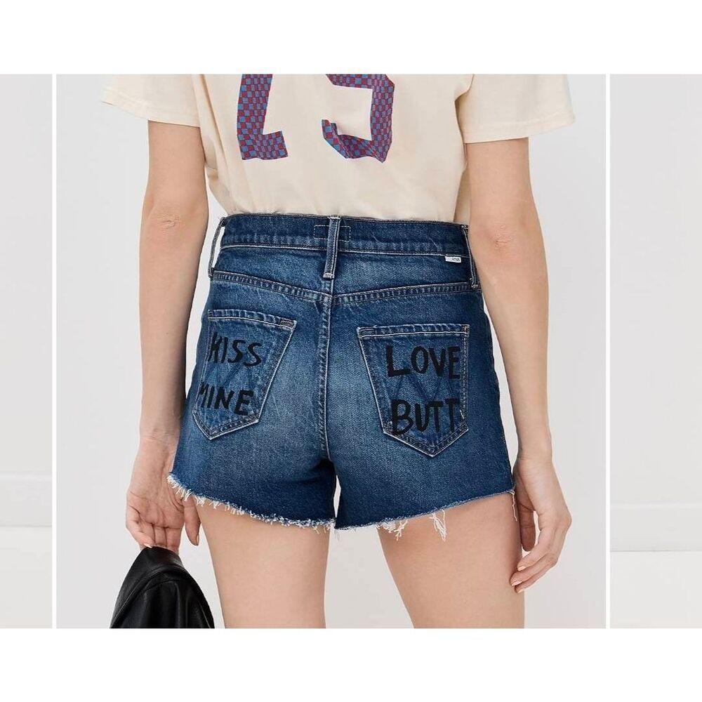 Mother The Dodger Fray Jean Shorts Size 27